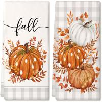 Toallas De Cocina De Otoño 2Pcs Toallas De Mano Estacionales Para Agradecimiento Toallas De Microfibra Toallas De Harina - details 10