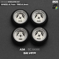 BNDS Rines De Aleación Con Neumáticos De Goma Para Vehículo De Escala 1/64 Estilo JDM VIP 8.3mm Conjunto De 4 Piezas Accesorios Detallados Para Modelo De Coche - details 30