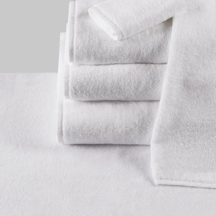 6 Toallas 'Hotel 5*' MANOS 50x100 cm, 550 gsm, 100% CO, blanco, hotel, alta calidad textil y resistentes al lavado industrial - 1