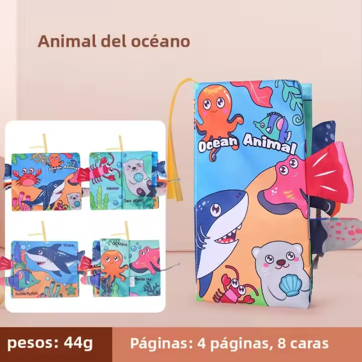 Libro De Tela Para Bebés 0-36 Meses Juguete De Aprendizaje Temprano Sensación Táctil Interactivo Para Padres E Hijos Regalo Para Niños Pequeños - 1