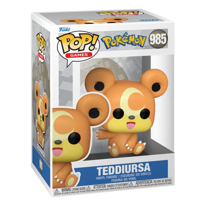 Funko Pop! 985 Games: Pokemon - Teddiursa - Figura de Vinilo Coleccionable - Idea de Regalo- Mercancia Oficial - Juguetes para Niños y Adultos - Video Games Fans - Muñeco para Coleccionistas y Exposición - 1