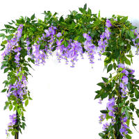 2pcs Guirnalda De Flores Artificiales De Lirio De Mar 1.8m Hojas De Hiedra Rattan Cadena Flores De Seda Plantas Falsas Para Decoración De Hogar Y Eventos - details 2