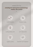 Bandeja De Basura Inteligente Para Baño Y Cocina Con Sensor Automático Recipiente Ecológico De Plástico Resistente Al Agua Para Cocina Y Toilette - details 4