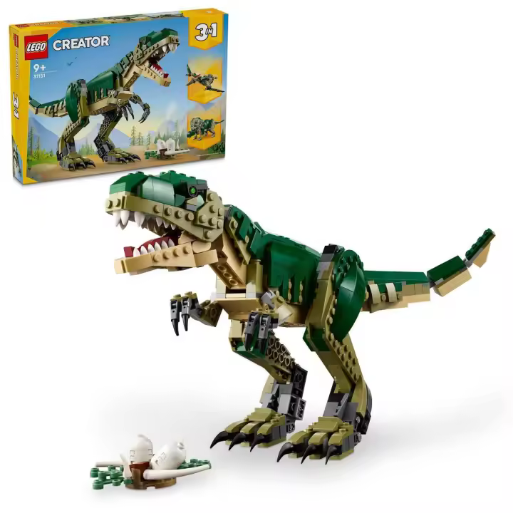 LEGO 31151 Creator 3en1 T. rex Dinosaurio de juguete convertible en Triceratops o Pterodáctilo - 1