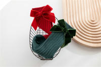 Calcetines De Navidad Para Bebés Niñas Calcetines Largos De Rodilla Con Gran Borla Para Otoño Invierno Algodón Suave Rojos Para Recién Nacidos De 0-5 Años - details 1