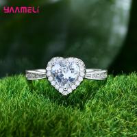 Juego De Joyas De Aniversario Romántico Para Día De San Valentín En Plata De Ley 925 Con Zirconia Cúbica Corazón Anillo Collar Y Aretes Para Mujer - details 3