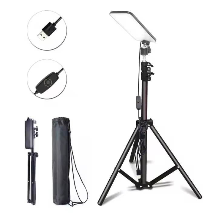 Lámpara De Trabajo LED Portátil Para Exteriores Con Trípode USB Luz De Camping Collapsible Spotlight SMD Telescópico Para Picnics En El Exterior - 1