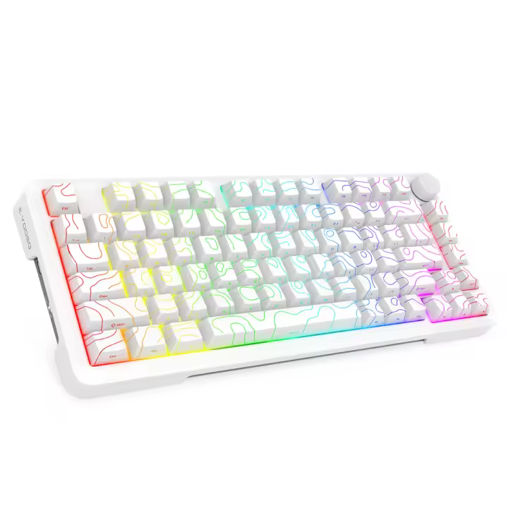 Teclado Mecánico De Juegos E-YOOSO Z82 RGB Con Bluetooth Y Cable 2.4G 3 Modos Para Computadora PC Portátil 82 Teclas USB - 1