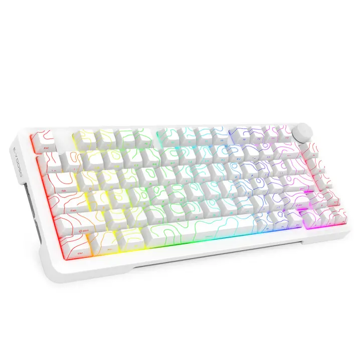 Teclado Mecánico De Juegos E-YOOSO Z82 RGB Con Bluetooth Y Cable 2.4G 3 Modos Para Computadora PC Portátil 82 Teclas USB - 1