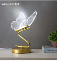 Lámpara De Mesa LED Nórdica Para Iluminación Interior Botón De Encendido Para Dormitorio Sala De Estar Restaurante Decoración De Hogar Mariposa - details 6