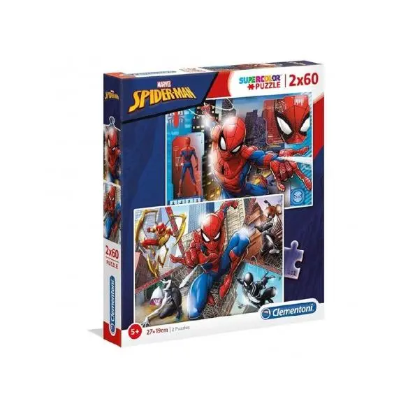 PUZZLE 2 X 60 PIEZAS SPIDERMAN CLEMENTONI - 1