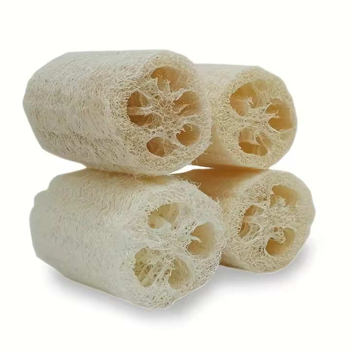 4Pcs Esponja De Luffa Natural Exfoliante De Baño Escobilla De Limpieza Para Cocina Esponja Orgánica De Egipto Para Lavar Utensilios De Cocina - 1