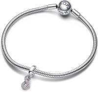 Pandora Momentos-colgantes de Plata DE LA Luz con Círculo cúbica transparente-colgantes Infinito, Comes con el embalaje de Caja de Joint original. - details 1