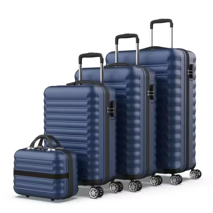 Numada Juego de Maletas Upfly  4 pzs ABS. Maleta Cabina 53x33,5x22, Maleta Mediana 60L, Maleta Grande 78L y Neceser - 1