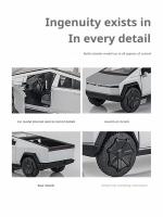 Modelo De Coche De Aleación Cybertruck 1:32 Juguetes De Metal Para Niños Vehículos De Tierra Off-road Simulación Colección Regalos - details 4