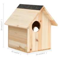 vidaXL Casa para ardillas madera maciza de abeto 26x25x29 cm - details 7