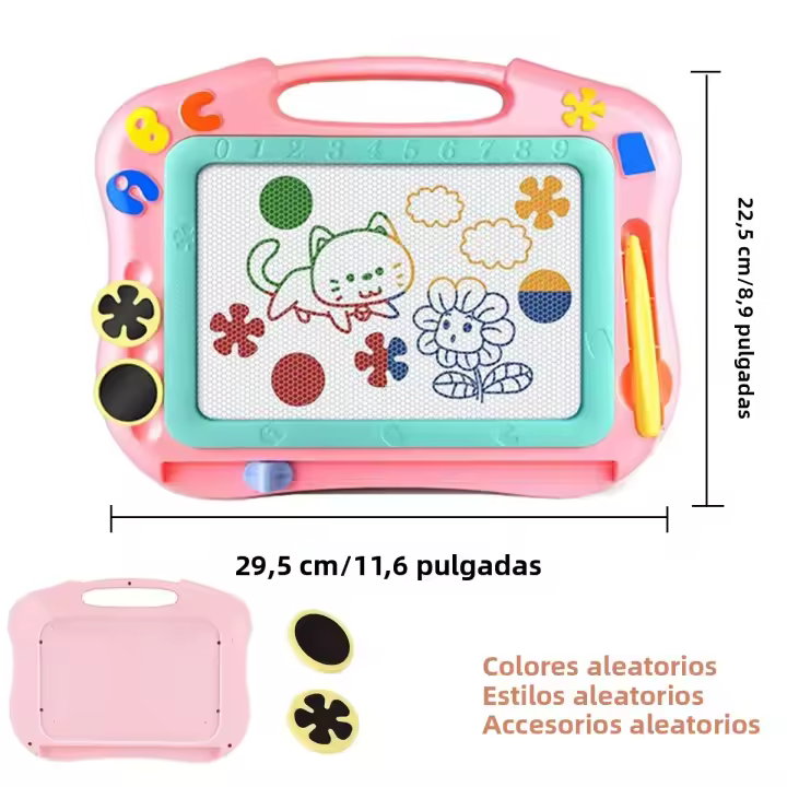 Tablero De Dibujo Magnético Para Niños Con Bolas Y Lápiz Juguete Educativo Montessori Regalo Tablero De Borrado Grande - 1