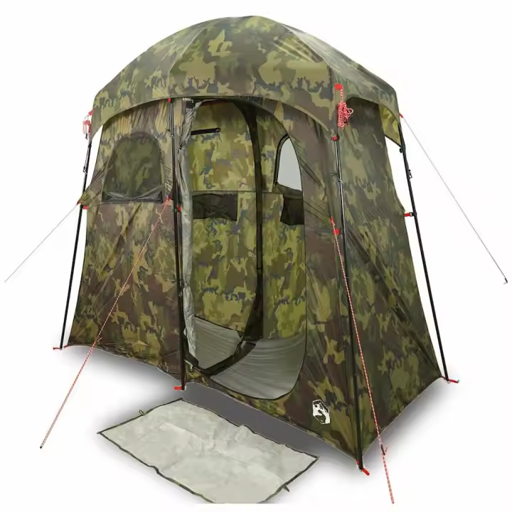vidaXL Tienda de ducha para 2 personas impermeable camuflaje - 1
