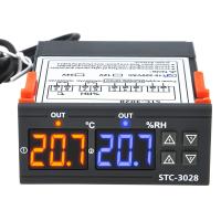 Controlador De Temperatura Y Humedad STC-3028 Para Nevera Ajuste De Calor Y Frío Terminales Electrónicas Domésticas Medidor Digital Preciso 0-110℃ 0-100%RH - details 6