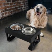 Comedero elevado para perros - Comedero doble - Comedero lento de acero inoxidable para perros altos con soporte elevado - details 1