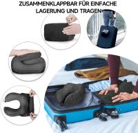 Cojín de Viaje en Forma de U with Diseño de Copos de Aleación, Soporte para Cuello, Bolsa de Almacenaje y Tapones para los Oidos - details 2