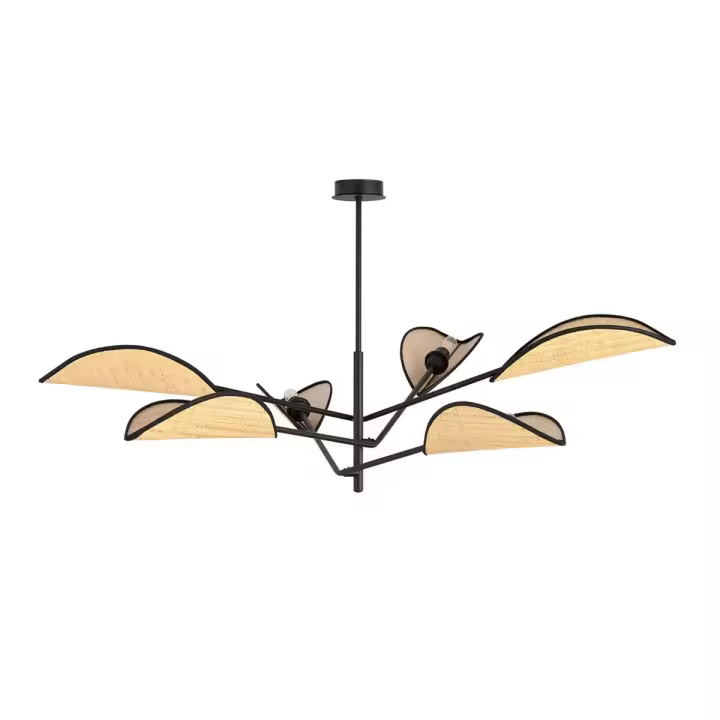 Lámpara de Suspensión Vene, Maple, Negro, 102x51x102 cm - 1
