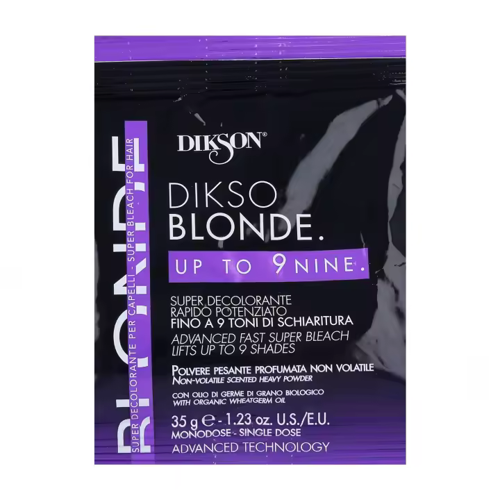 Dikson blonde 9 niveles en sobre polvo decoloración 35 gr, superdecolorante 9/niveles (hasta 9 tonos de aclarado). - 1
