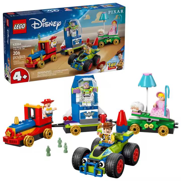 LEGO DISNEY 43264: Tren de Celebración de Toy Story y Coche RC - 1