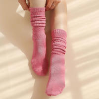 5 Pares De Medias Altas De Pierna Para Mujer Cómodas Y Cálidas Para Otoño E Invierno Transpirables Y Absorbentes De La Sudoración - details 2