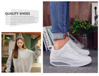 Zapatos De Moda Con Punta Redonda Y Tacón Inclinado Para Mujer Cómodos Y Transpirables Con Suela Gruesa Zapatillas Deportivas Al Aire Libre - details 7