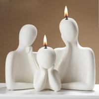 Buscodecor - Velas Decorativas Familia Unida, Blancas, 3 Figuras para Decorar tu Hogar, Hechas a Mano. Regalo Ideal. - details 0