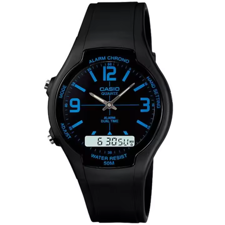 Casio  Aw-90h-2b Reloj De Pulsera Analógico / Digital Para Hombre Color Azul - 1