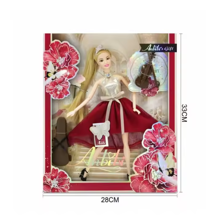 MUÑECA MANIQUÍ FASHION ANBIBI ROJO VIOLÍN DE PANRITOS - 1