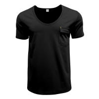 Camiseta De Verano Para Hombre Estilo Slim Fit Cuello U Color Sólido Casual Versátil Camisa Henry Manga Corta Moda 2025 - details 18