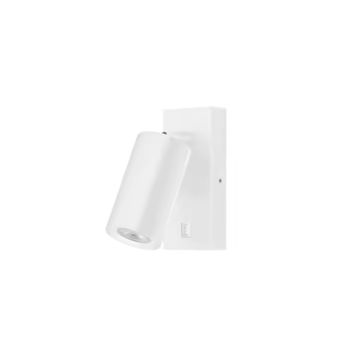 FORLIGHT Era - Aplique de Pared para Dormitorio GU10. Luz de Lectura de Diseño Minimalista de Color Blanco. Con Interruptor ON- - 1