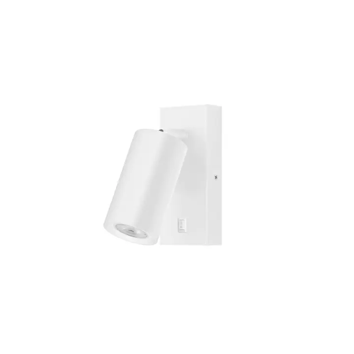 FORLIGHT Era - Aplique de Pared para Dormitorio GU10. Luz de Lectura de Diseño Minimalista de Color Blanco. Con Interruptor ON- - 1