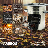 AREBOS Horno Rocket incl. SartÃ©n grill Barbacoa Estufa Rocket Estufa de camping - details 21
