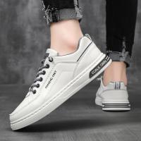 Zapatos Casuales Para Hombre Blancos Transpirables Moda Tenis Para Conducir Y Caminar Skate Flats Cierre SLIP-ON Material Superior De Cuero Artificial - details 10
