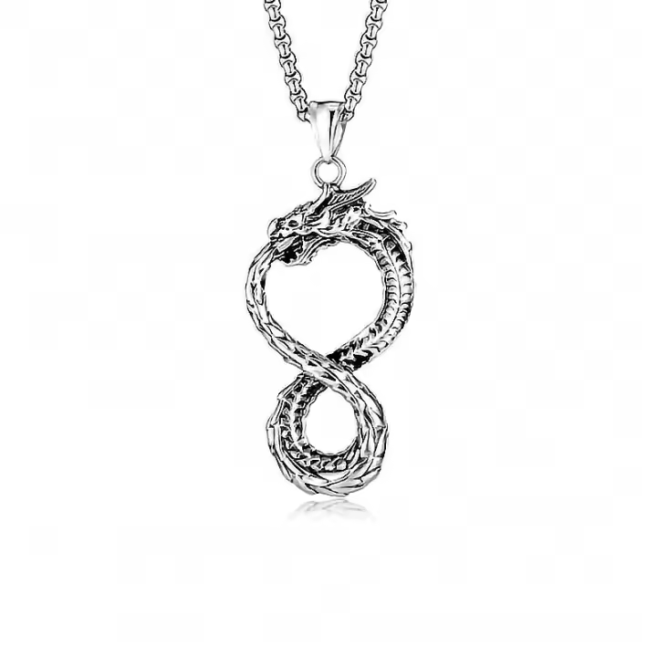 Collar Unisex De Acero Titánico Con Perla Cadena Y Pendiente Domineando Estilo Retro Moda Accesorios De Metal Para Hombres Y Mujeres - 1