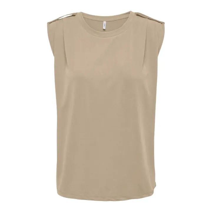 Camiseta Only Free Modal Satin Tostado Para Mujer - 1