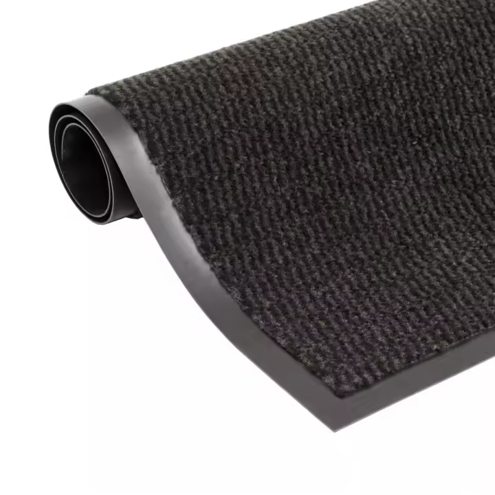 vidaXL Alfombra de entrada rectangular de nudo 40x60 cm negra - 1