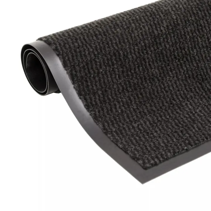 vidaXL Alfombra de entrada rectangular de nudo 40x60 cm negra - 1