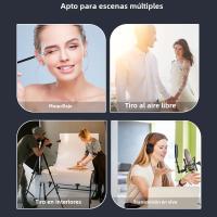 BIT Anillo de luz LED con trípode, lámpara en forma de aro con soporte para el teléfono móvil, apta para selfis, vídeos de YouTube y fotografía - details 4