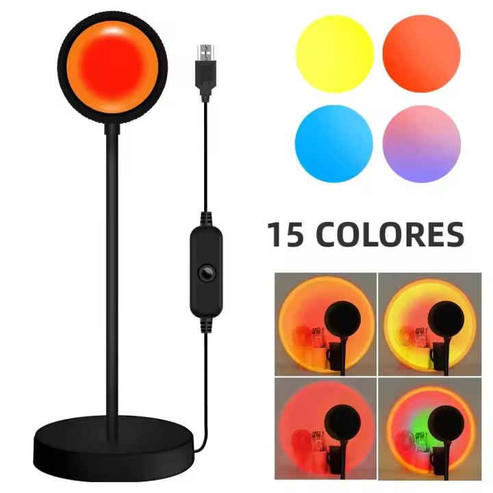 Lámpara De Noche LED RGB Lámpara De Anillo USB Luz Arcoíris Para Decoración De Escritorio Iluminación De Ambiente Para Hogar - 1