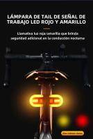 Luz Trasera De Bicicleta Con Señal De Giro Control Remoto Inalámbrico LED Recargable Por USB Lámpara De Advertencia Para Veloce Accesorios De Bicicleta - details 5