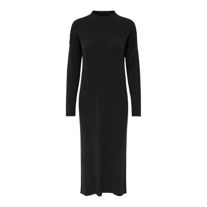 ONLTESS LS HIGHNECK MIDI DRESS KNT Dark Grey Melan - 1