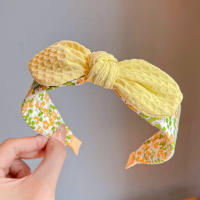Diadema Amplia De Tela Con Orejas De Conejo Y Lazo Estilo Coreano Para Niñas Accesorio Adorable Para El Día a Día - details 2