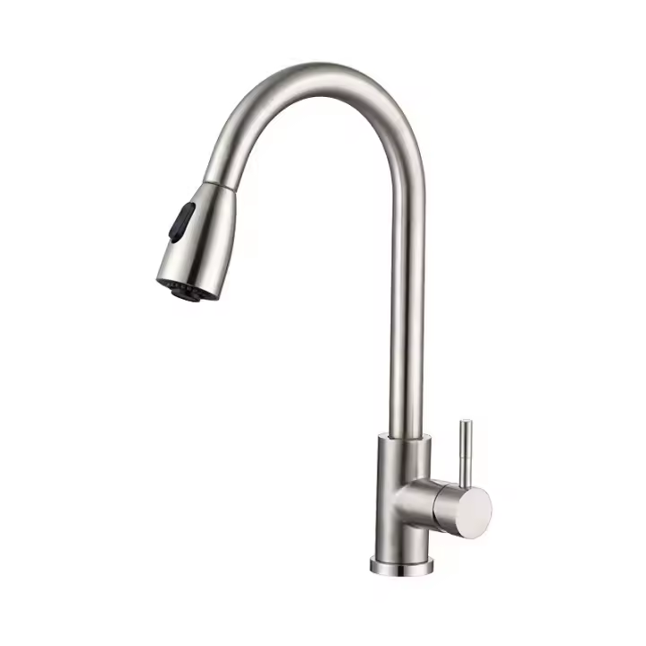Grifo de Cocina de Acero Inoxidable 304 con Rociador Extraíble y Boquilla de Latón - Fácil Instalación - 1