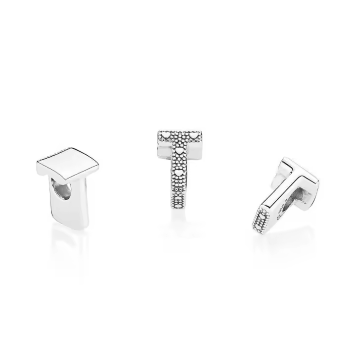Charm Pandora de Plata Inicial Letra T - Joyería Mujer - 1