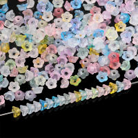 50Pcs/lot Gradiente De Flores Abalorios De Acrílico Para DIY Encantos Pulseras Joyería Hechas Capas Accesorios Enlaces - details 2